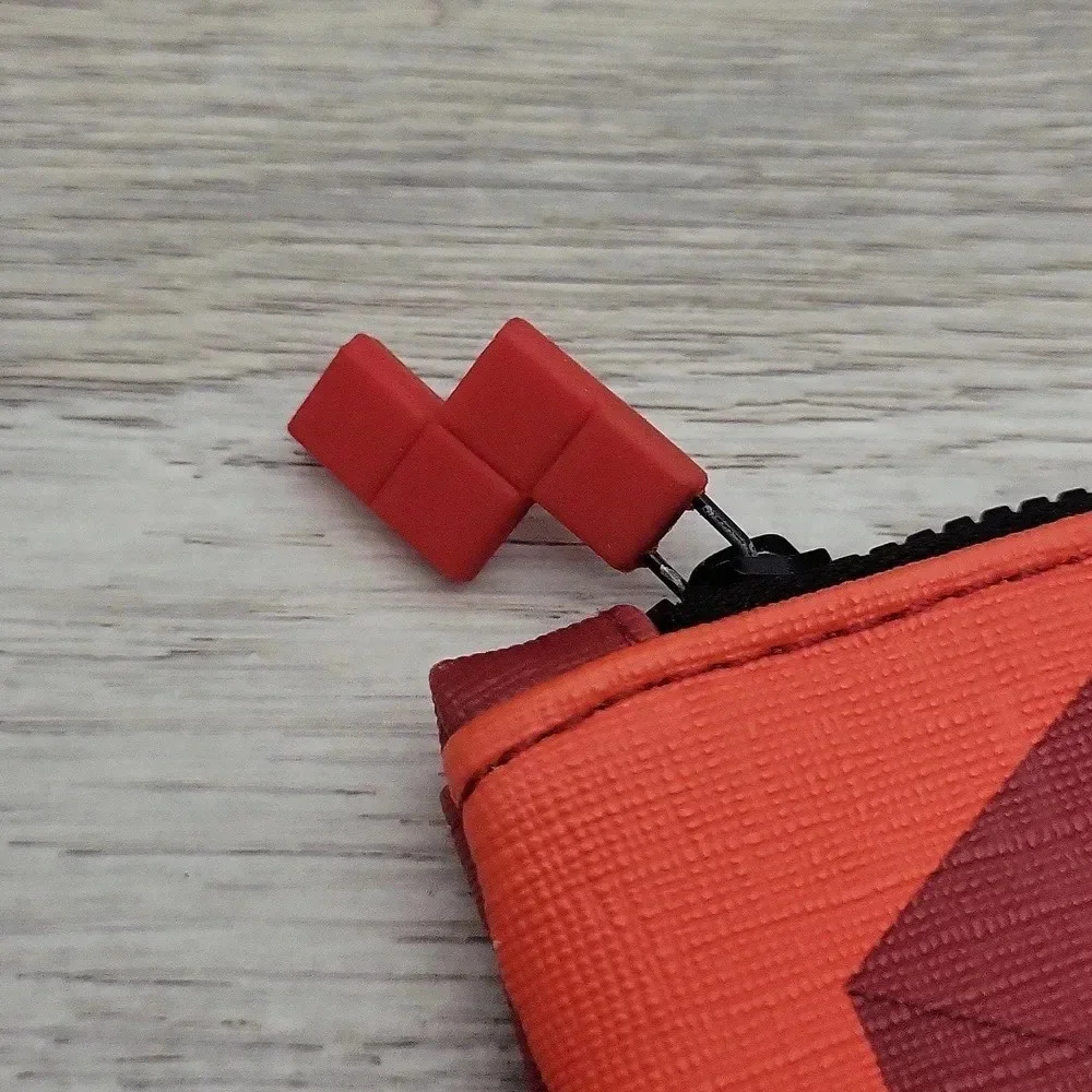 Ipsy‎ Tetris Red Zippered Cosmetic Pouch Gamer NWOT